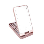 Creative Folding Makeup Mirror With Makeup Brush Set