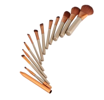 12-Makeup Brush Sets Iron Box Makeup Tools