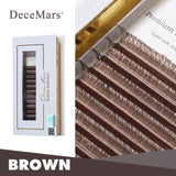 DeceMars YY Shape  Black Brown Eyelashes Extensions Two Tip Lashes C/D Curl  High Quality  Idividual